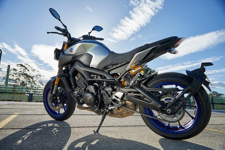 Motorbikes explore Greek nature.