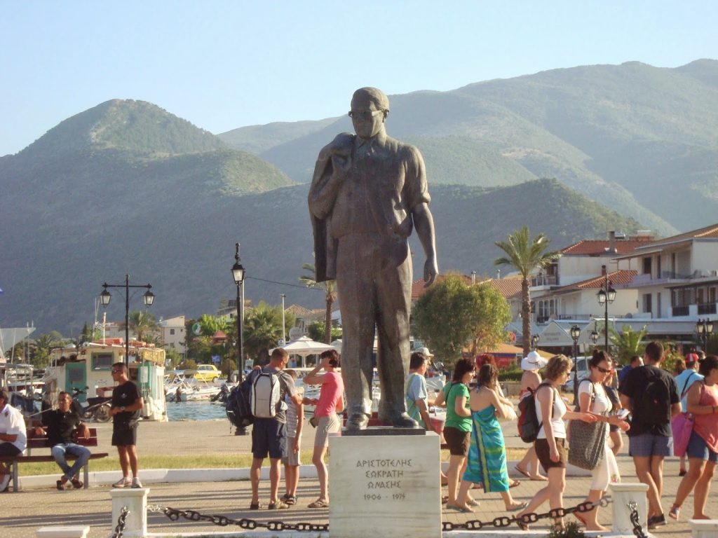 Statue of Onassis in Nidri