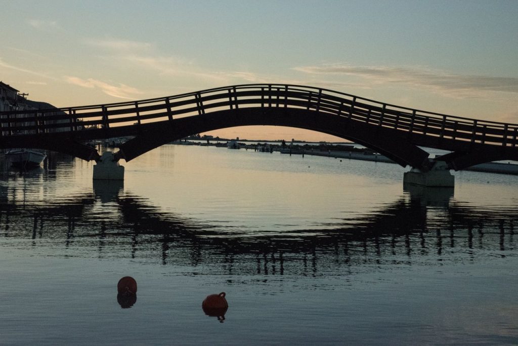 Wooden bridge in Lefkada Town