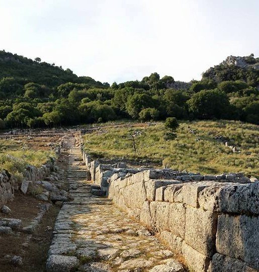 Ancient Cassope paved street