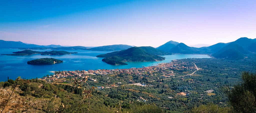 Lefkada View of Nidri, Geni Peninsula, Prince Arcipelago Lefkada