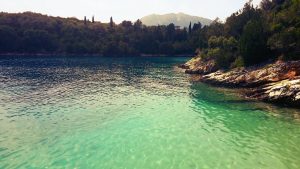 One of the bay of Skorpios, Lefkada Greece
