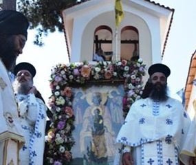 Lefkada, celebration at Faneromeni Monastery