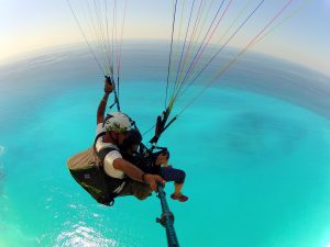 Paragliding above Lefkada