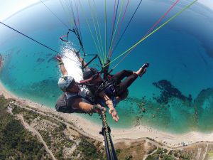 Paragliding above famous Kathisma beach in Lefkada!